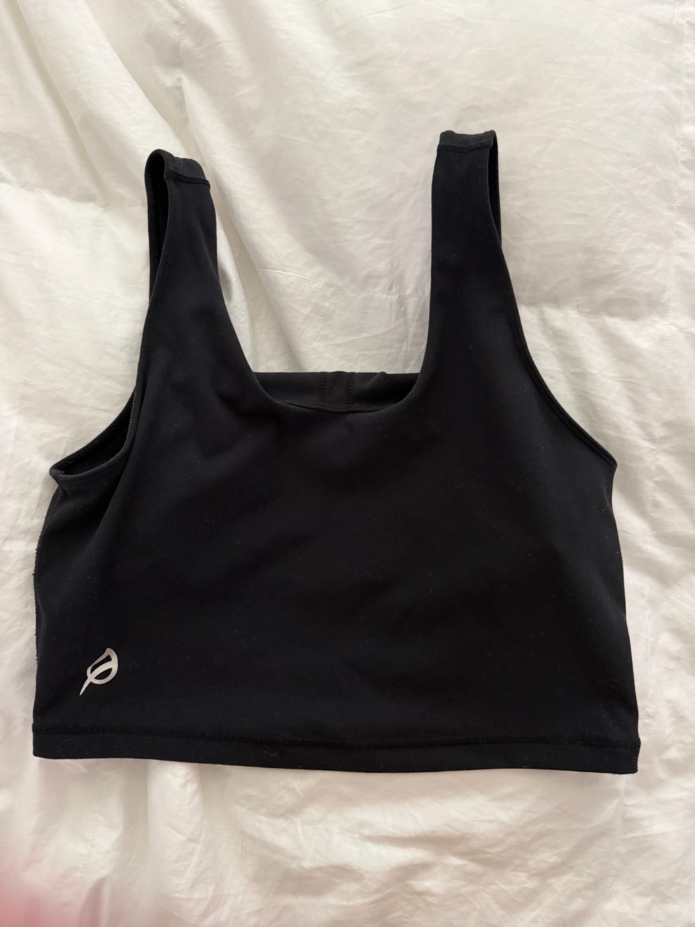 P'tula Black Scoop-Style Sports Bra